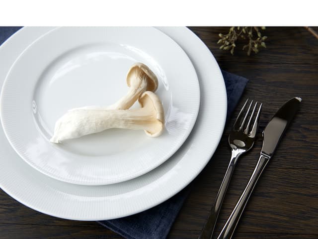 Pillivuyt Tallerken flad med fane White
