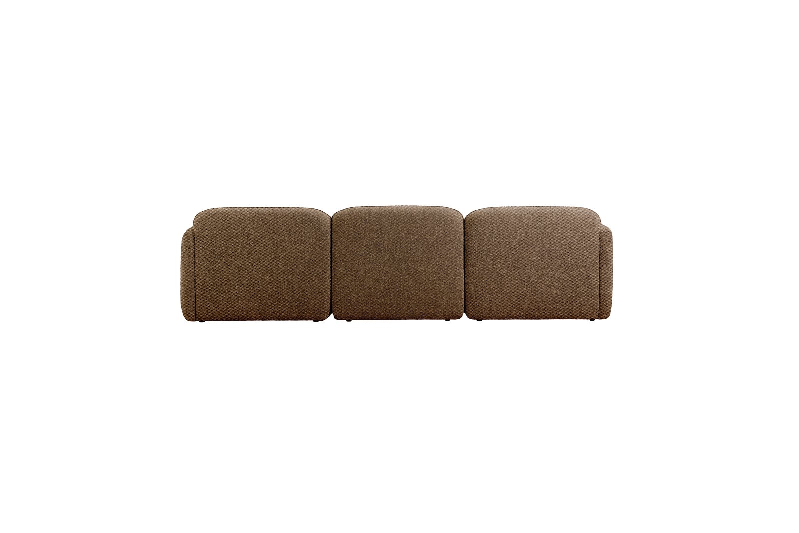 Fluff 3-seter Tekstil Storm 18 Dark Beige med sorte ben