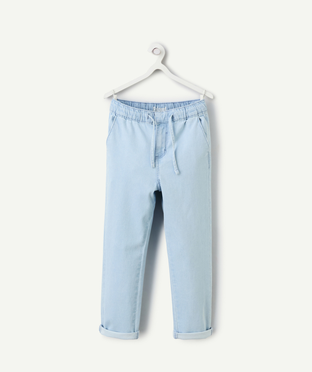 pantalon relaxed garçon en denim low impact clair