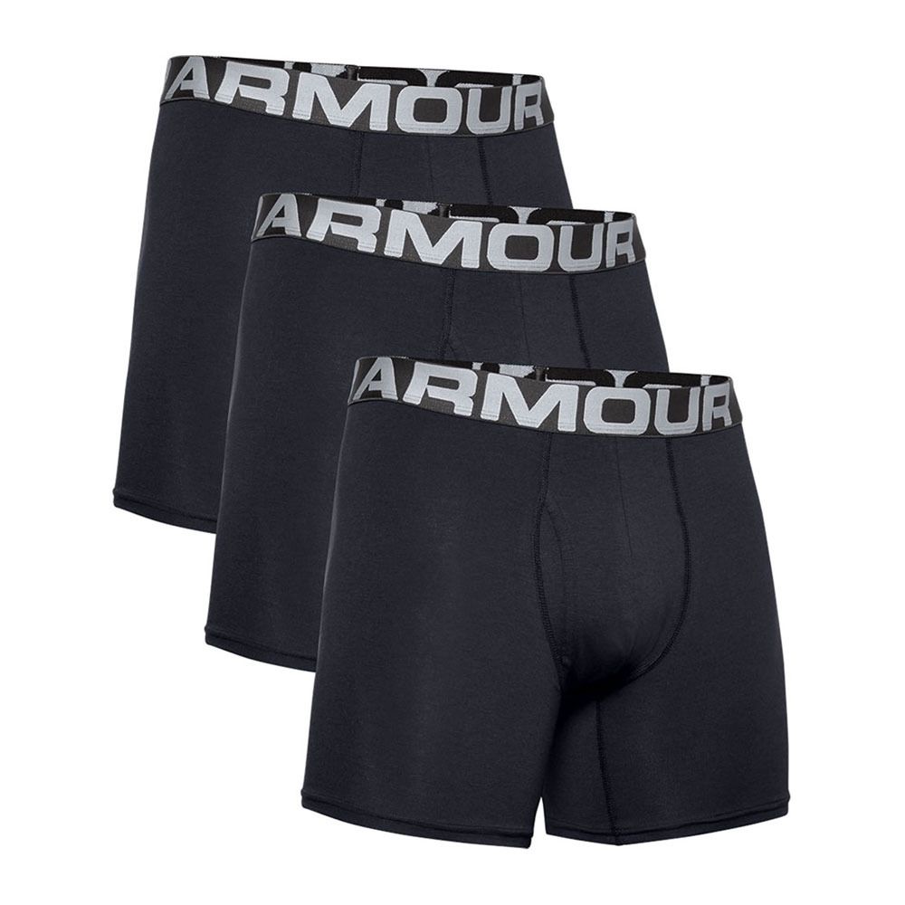 Under Armour CHARGED COTTON - Boxer x3 Homme noir