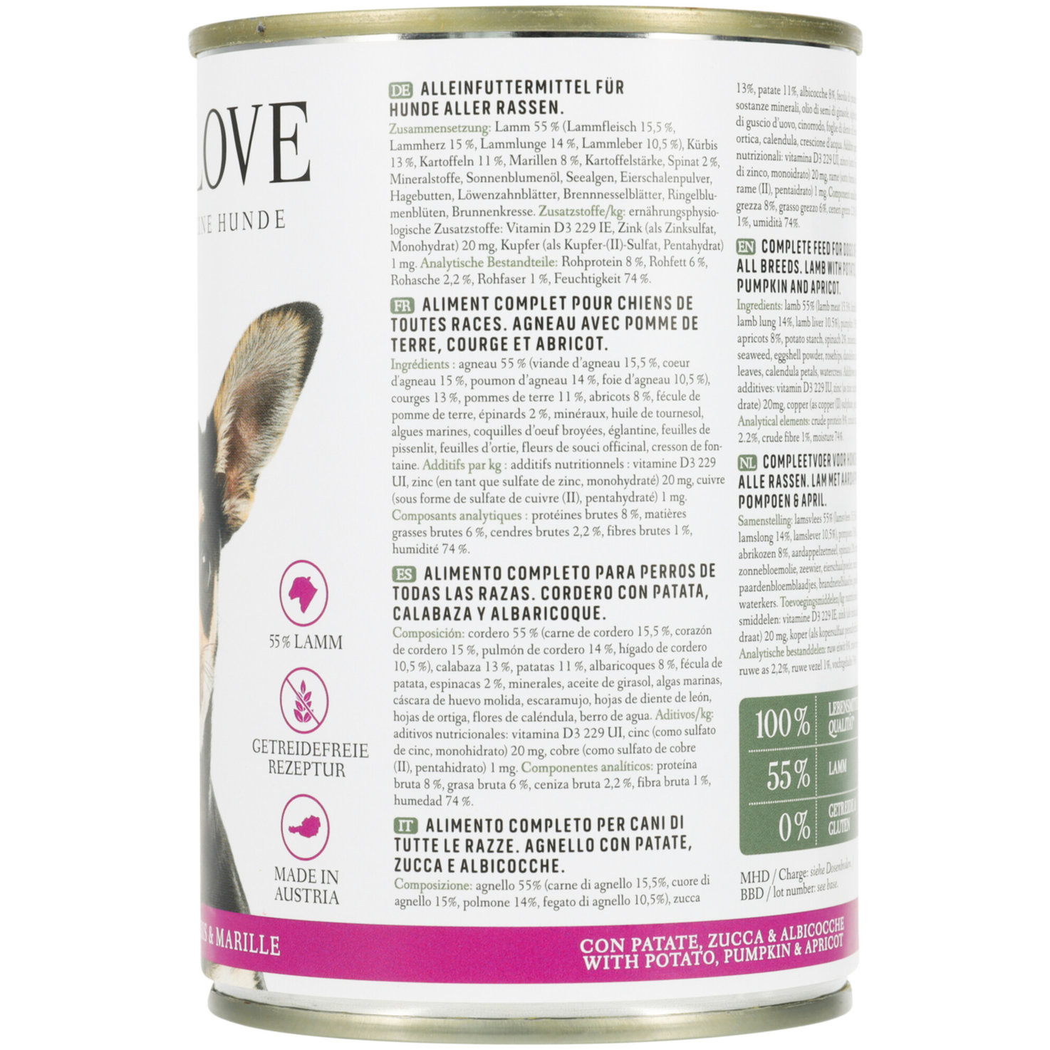 Dog's Love Hundefutter Lamm