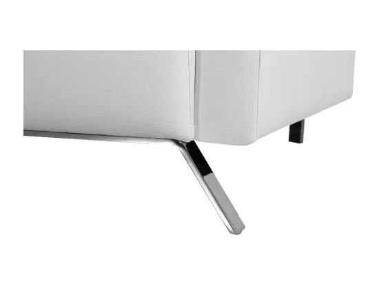 Fauteuil cuir Design JACOB Blanc