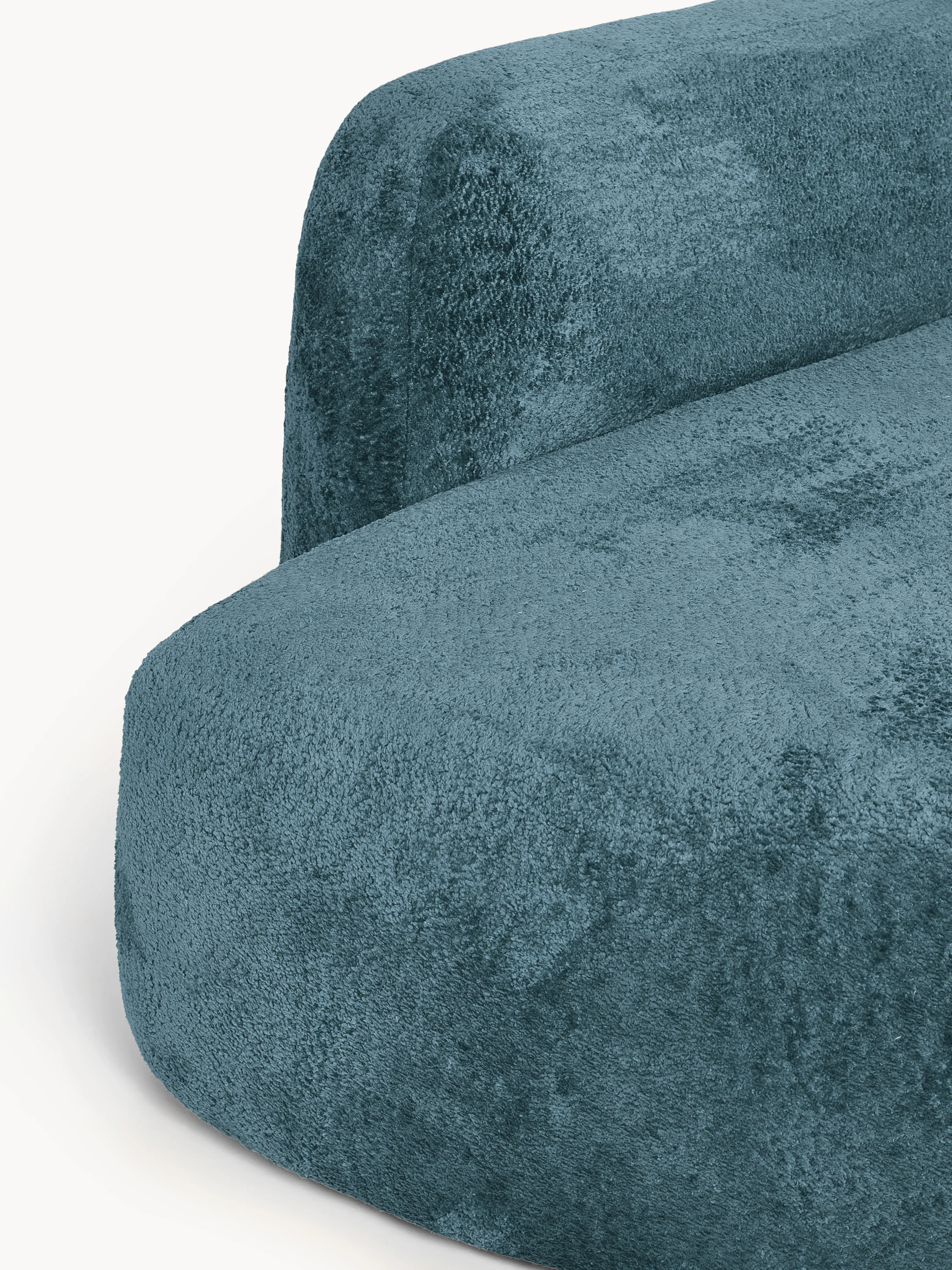 Modulaire teddy-bouclé hoekbank Wolke (4-zits) met chaise longue