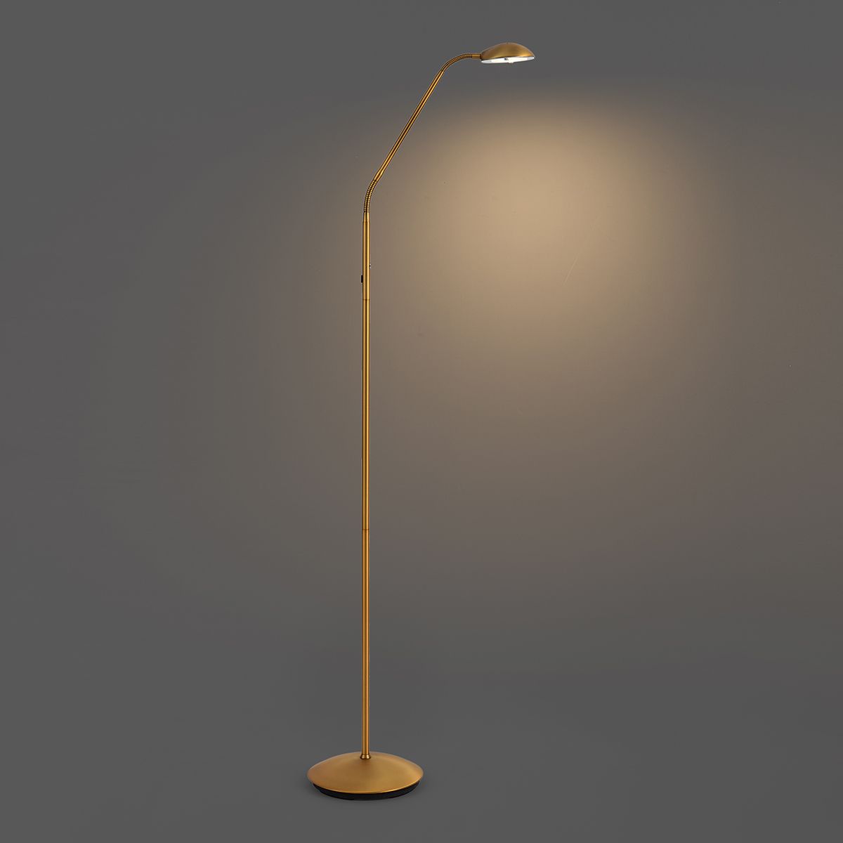 Moderne vloerlamp brons incl. LED 3-staps dimbaar oplaadbaar - Waldorf