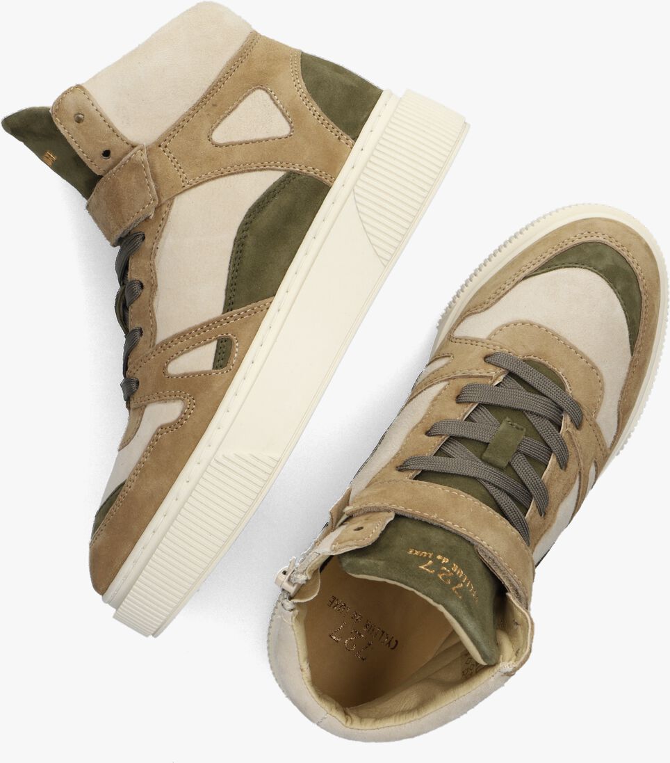 CYCLEUR DE LUXE bruine cycleur de luxe hoge sneaker mur