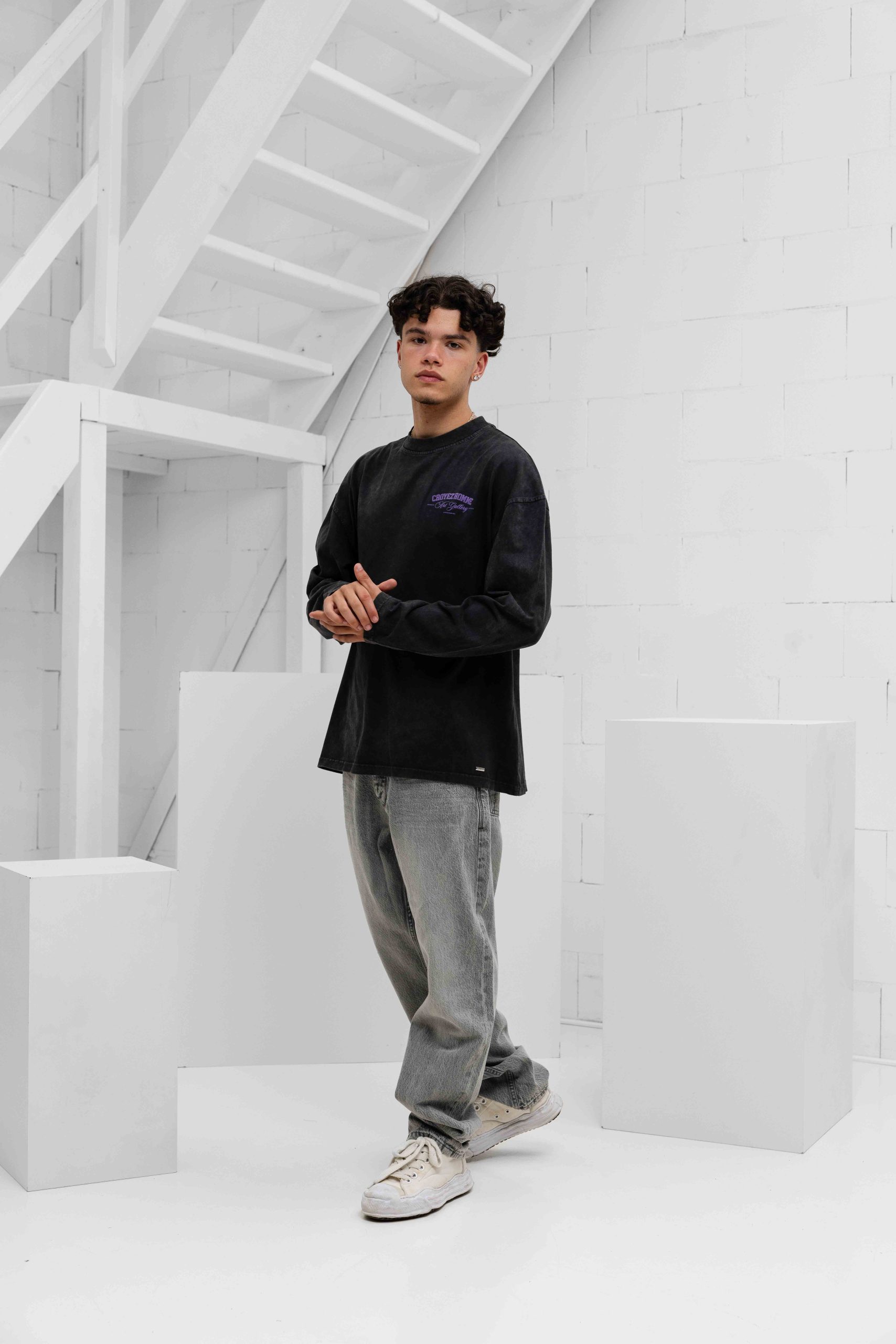 Croyez Art Gallery Longsleeve Heren Donkergrijs