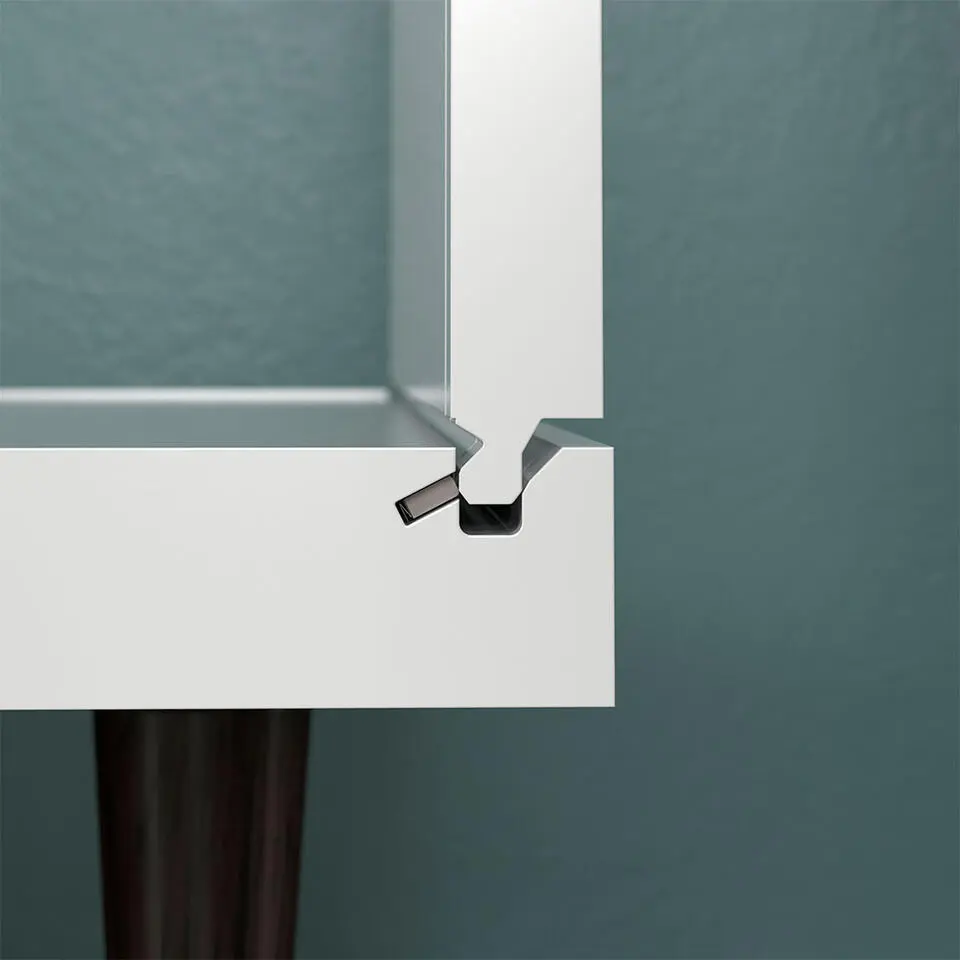 Hioshop Evolution wandkast 3 deuren- 6 planken wit- zwart