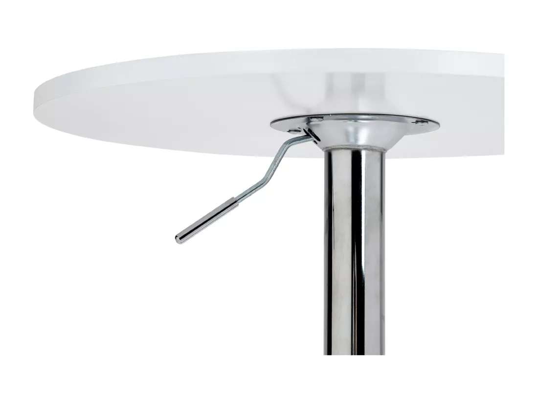 Table haute - rond Ø 60 cm - Bois - Blanc - Lamoni