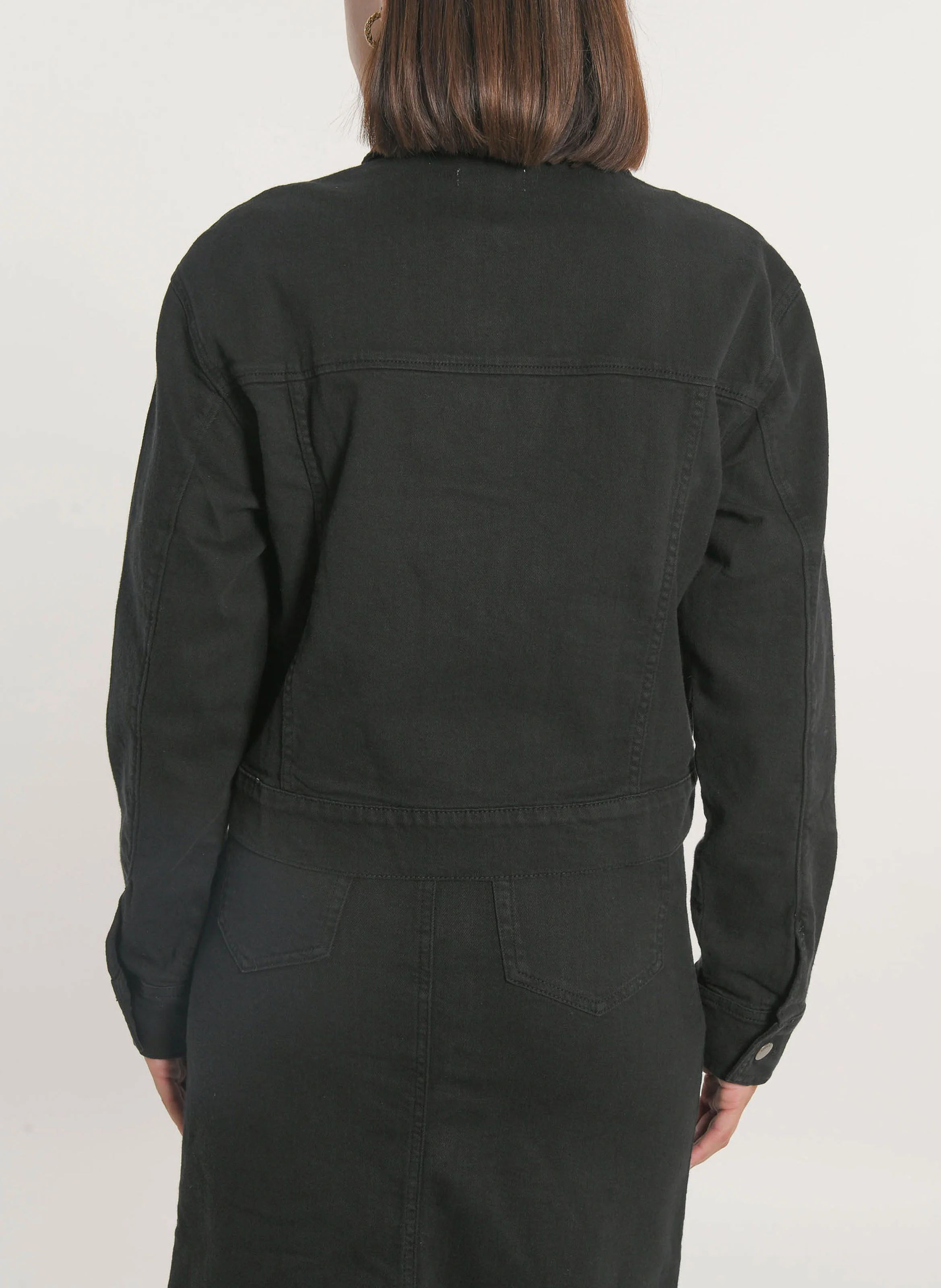 THADEE - Veste courte en coton mélangé | Noir