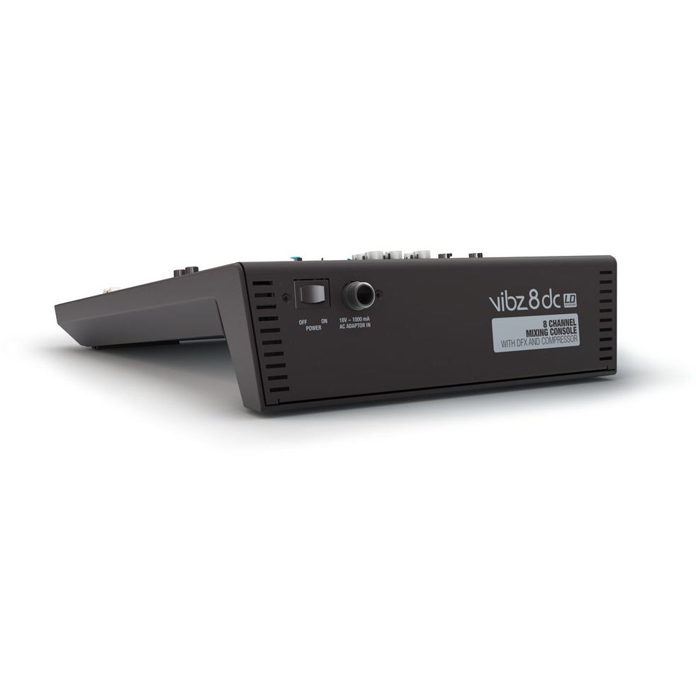 LD Systems VIBZ 8 DC 8-kanaals mixer met digitale effecten en compressor