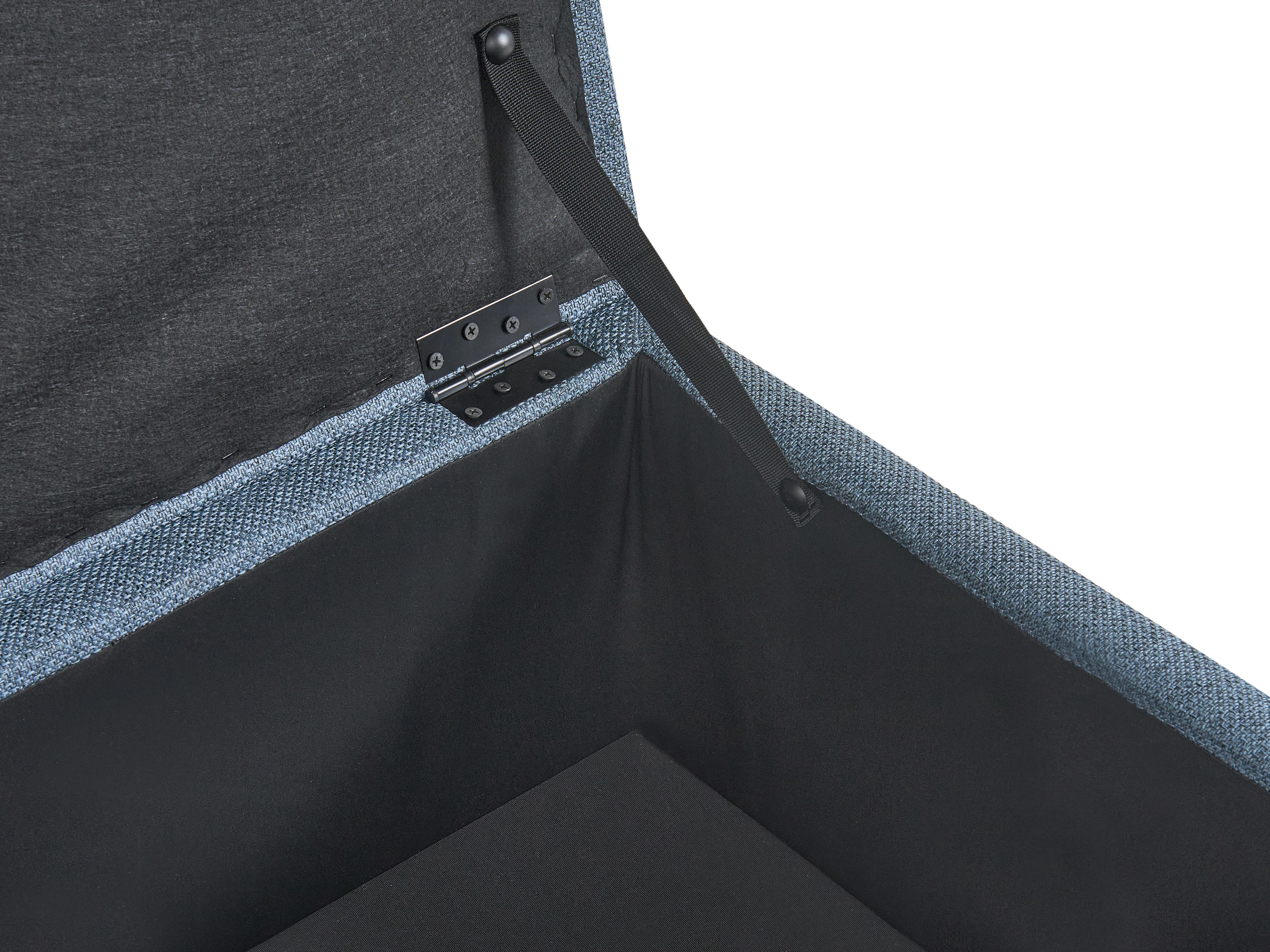 Poef met opbergruimte FERNDALE Stof Blauw