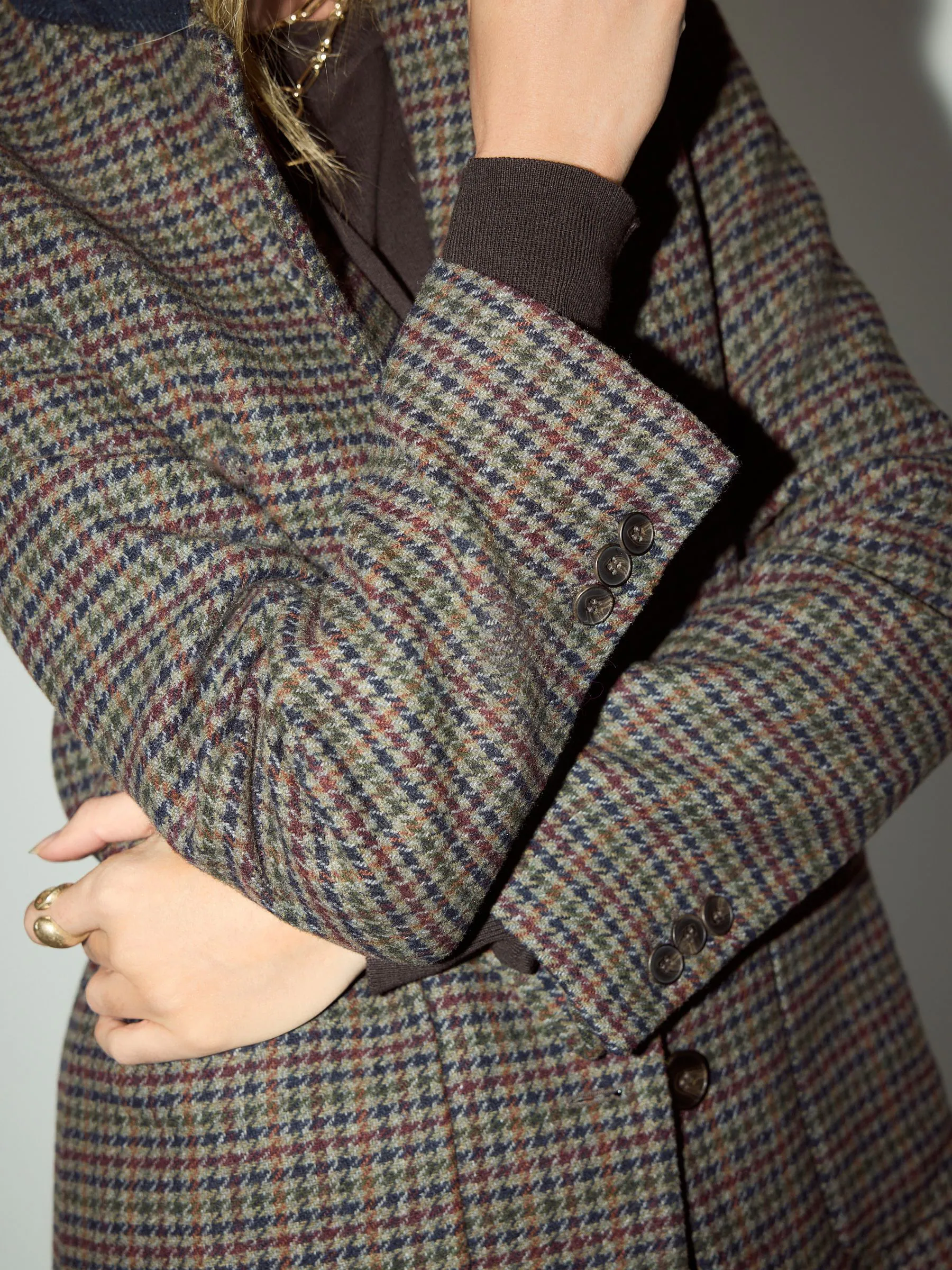 Multi - Geruite Heritage Brushed Blazer