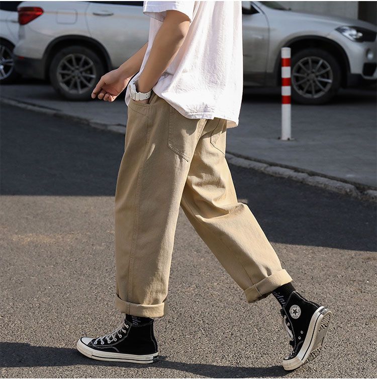 Whyessa - Effen cropped rechte broek