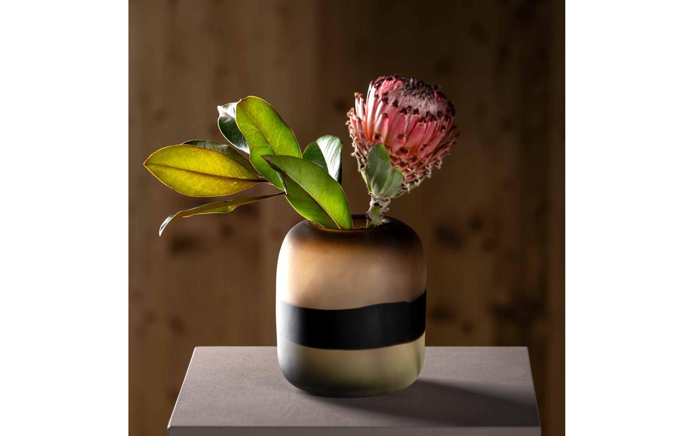 Vase Sabbia 20 cm, Braun/TransparentDekorationsschale