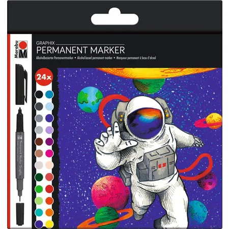 Marabu Permanent Marker Graphix 24er-Sortierung HERO OF GALAXY