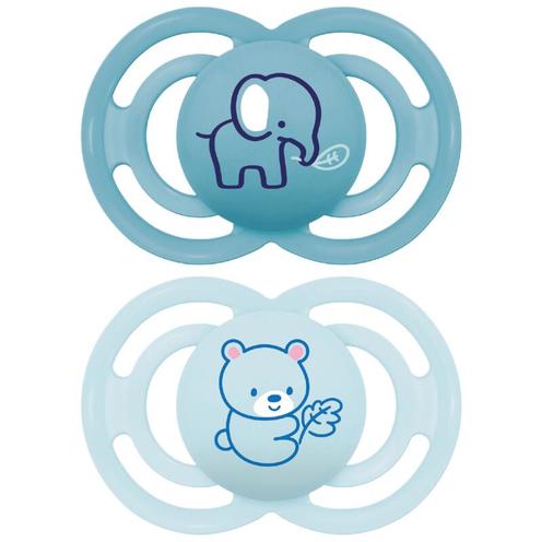 Lot de 2 sucettes Perfect animaux dès 6 mois Planet Love - Coloris aléatoire - MAM
