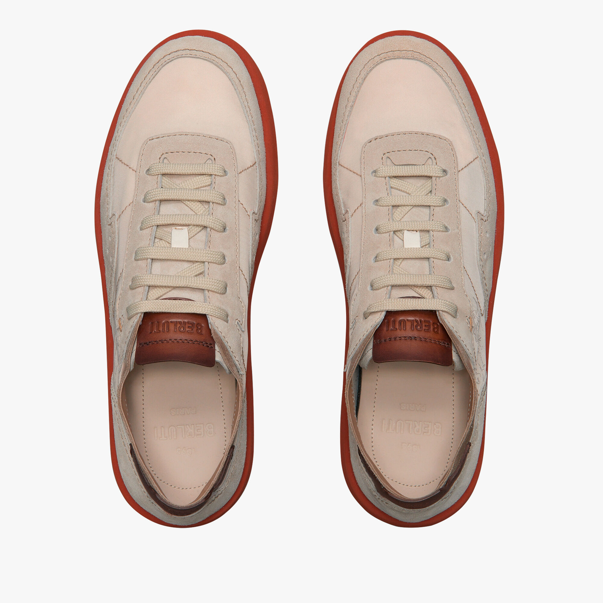 Sneaker Light Track En Veau Velours Et Nylon