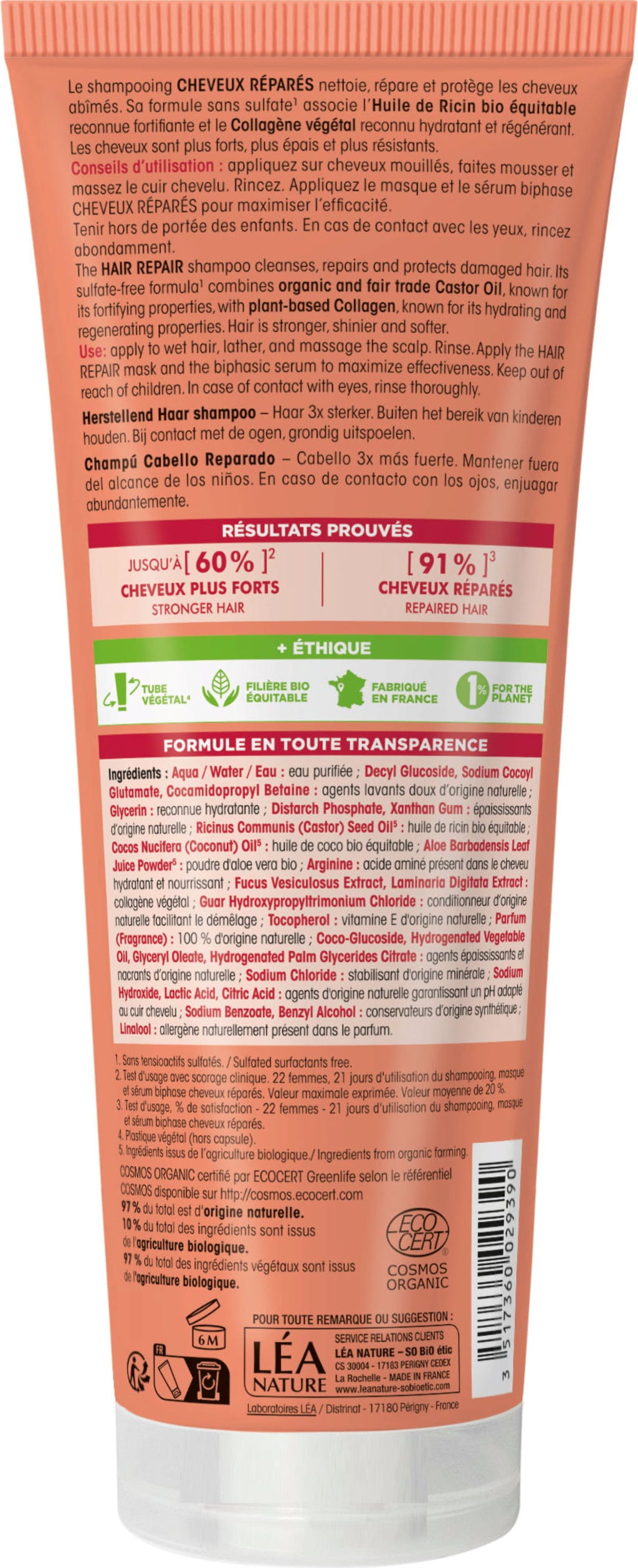 LÉA NATURE SO BiO étic  Repair Shampoo, 250 ml