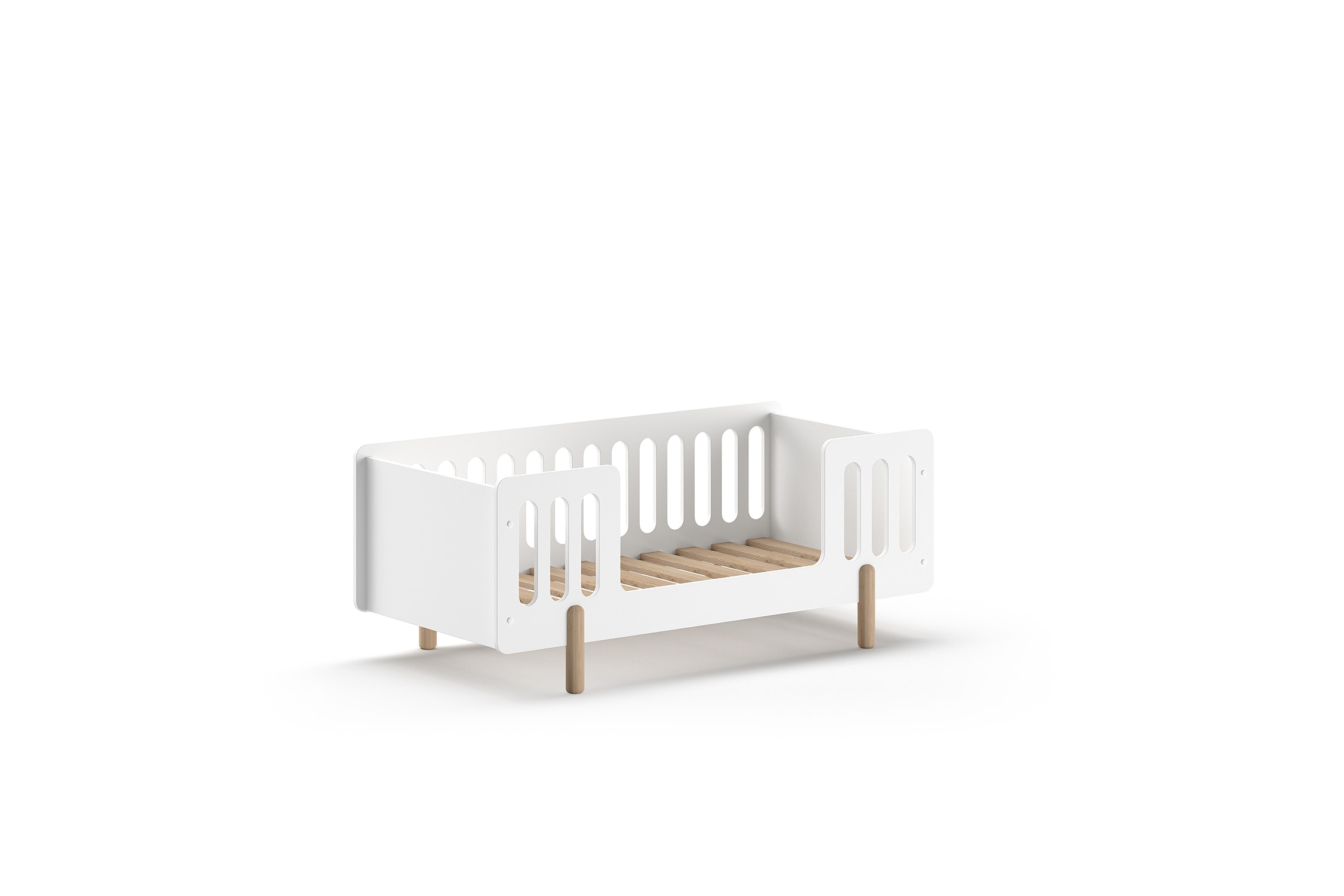 JAXX SMILE Juniorbett LF 70 x 140 cm, inkl. Lattenrost, inkl. Absturzschutz, Ausf. MDF weiß lackiert