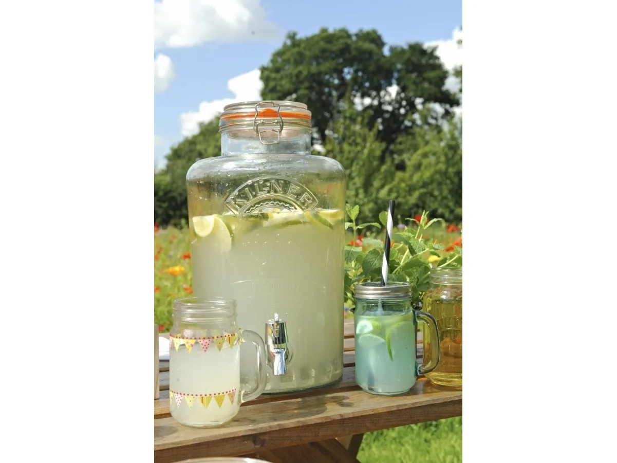 Glasbeholder med taphane Kilner 8 ltr Ø28xH36 cm,stk