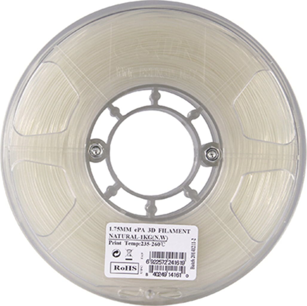 eSUN  PA Clear, 1,75 mm / 1000 g    Selbstschmierendes Nylon-Filament mit hoher Schlagfestigkeit & Bruchdehnung