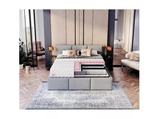 Matelas LIVRA - Mémoire de Forme - Latex - Epaisseur 22 cm 180 x 200 cm cm