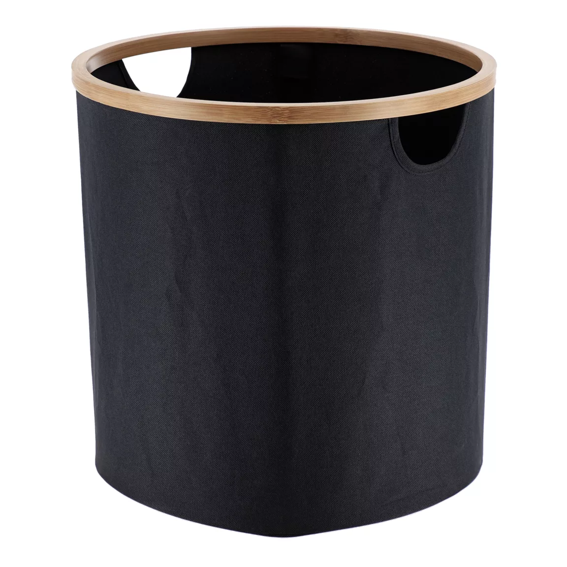 Panier de rangement rond et pliable Purebamboo Noir