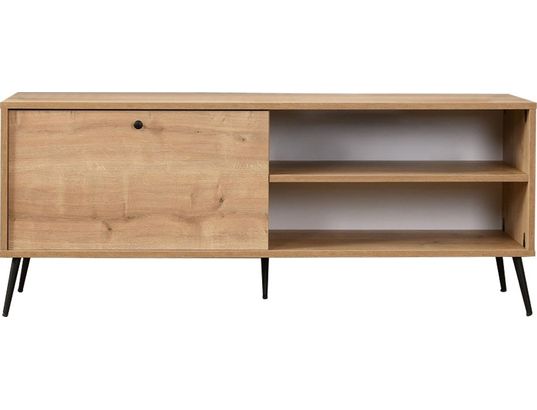CONCEPT1 - Meuble TV Calvin chene 140 x 41 x h55 cm