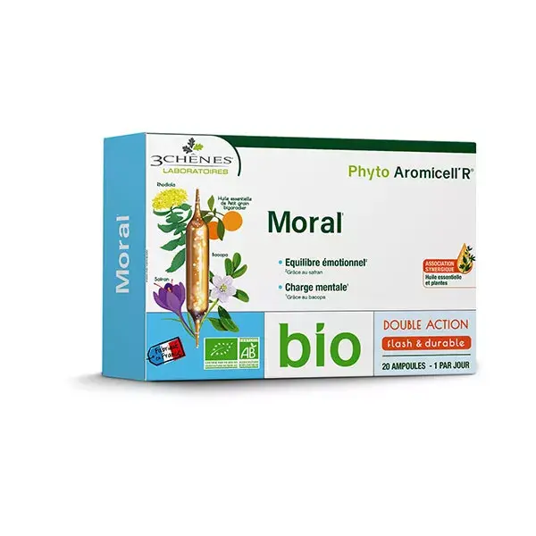 3 Chênes Phyto Aromicell'R Ampola Moral BIO 20 ampolas
