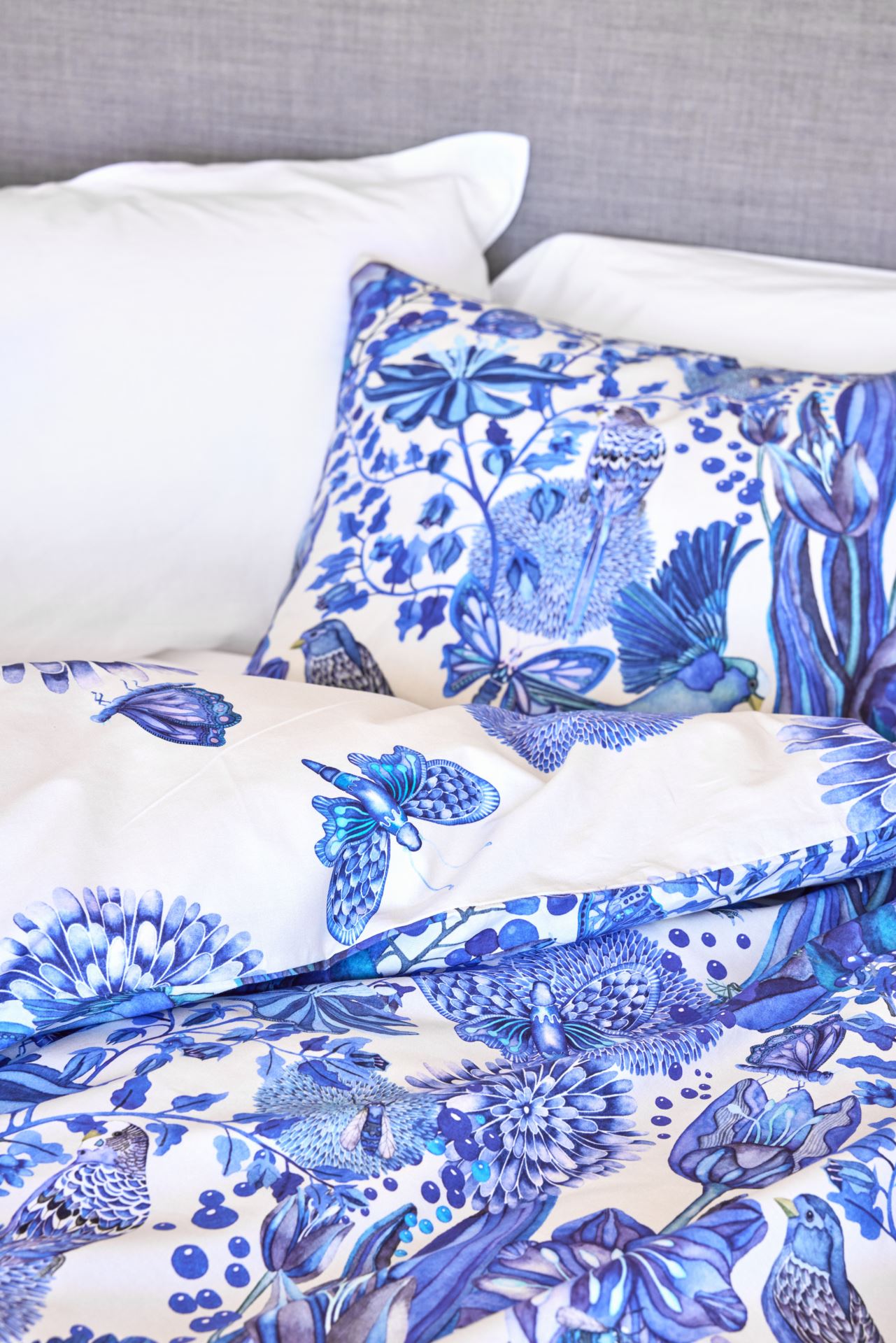 Percale sengesett blå - 140x200 cm