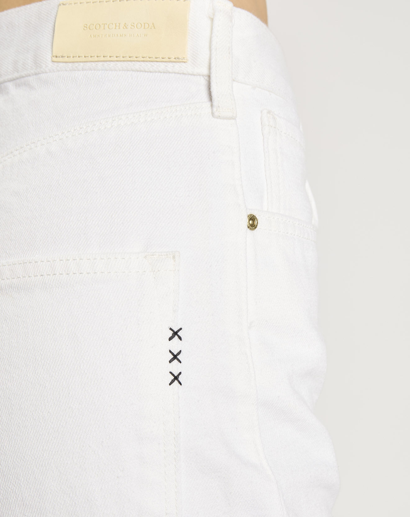 Scotch & Soda Jean boyfriend blanc