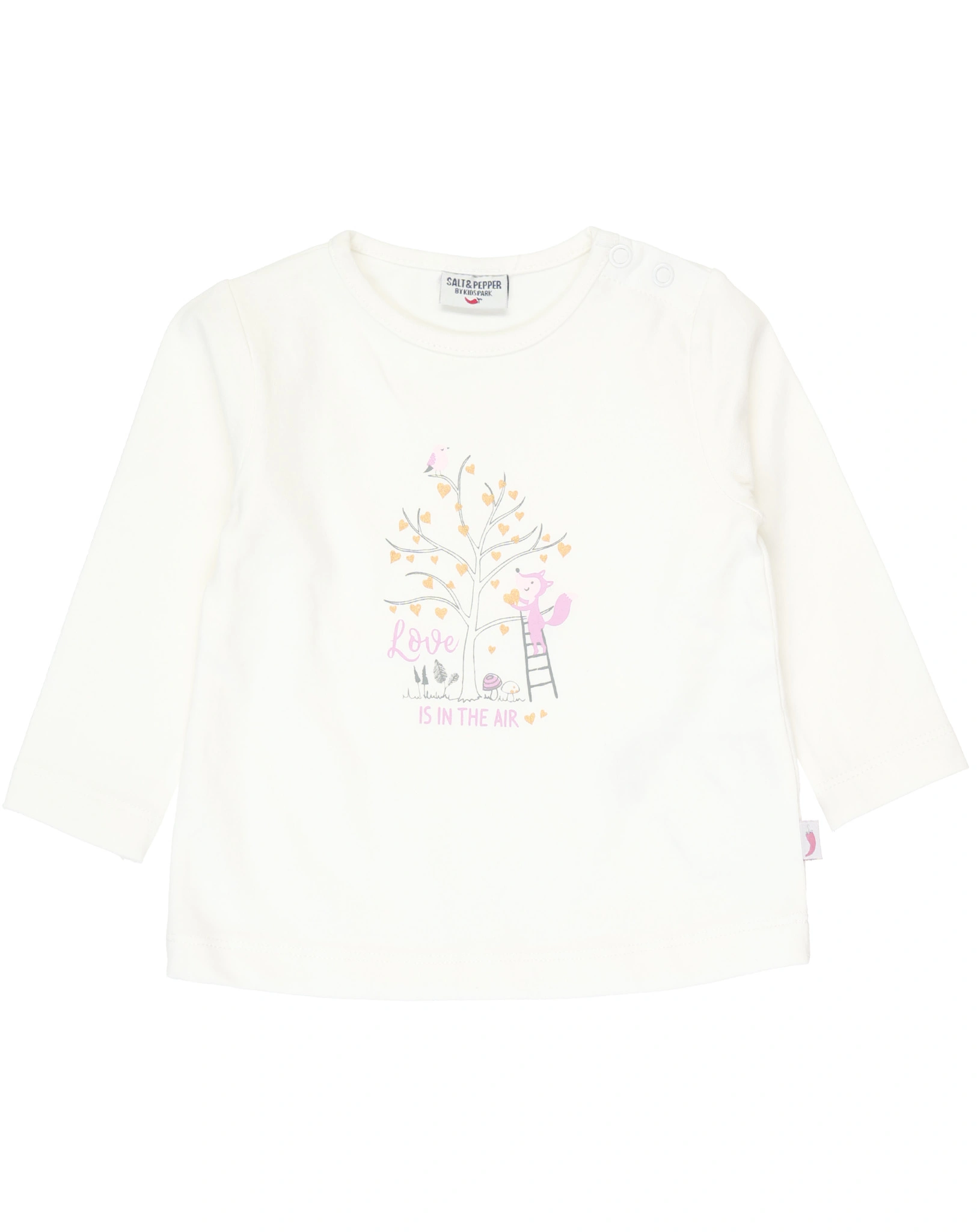 Langarmshirt LOVE IS IN THE AIR in offwhite
