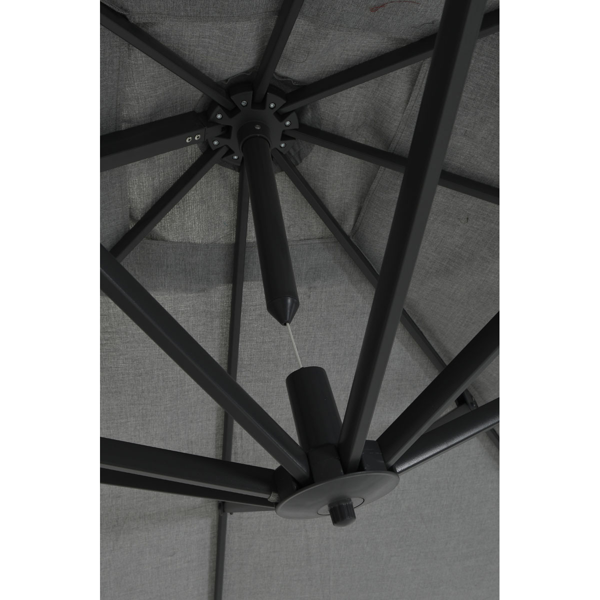 Garden Impressions Hawaii Deluxe vierkante zweefparasol - Grey