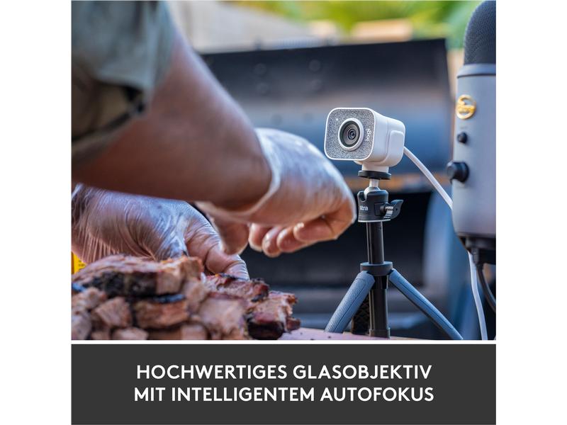 Logitech Webcam StreamCam Weiss Full-HD Streaming Webcam mit USB-C Anbindung