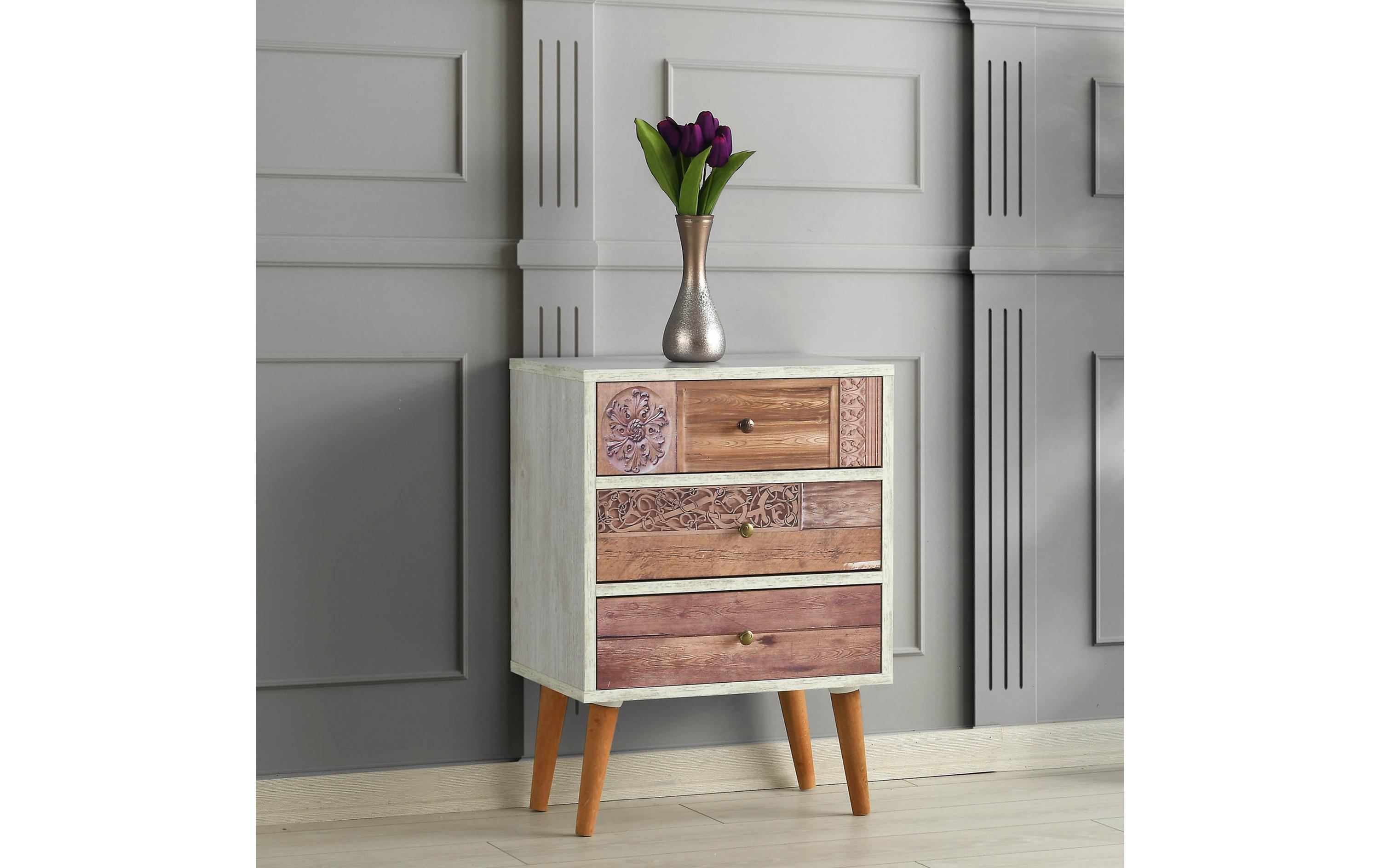 Kommode Liza 50 x 68 cm, Mehrfarbig<br>Trendige Kommode
