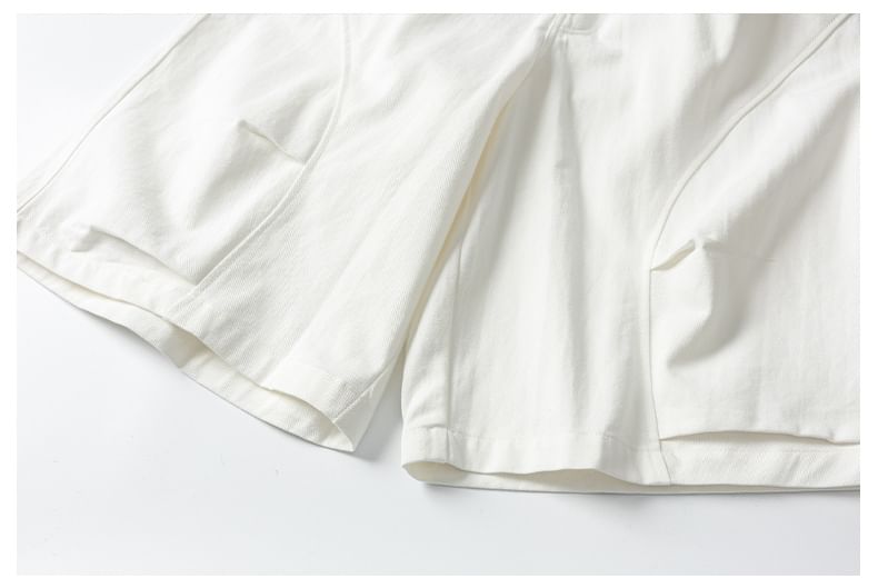 Shineon Studio - Hoge taille effen cargo shorts