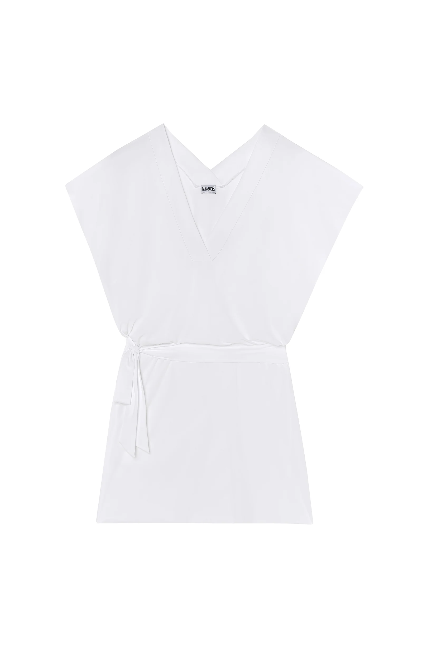 nalia Robe-tunique ample en voile léger blanc Blanc