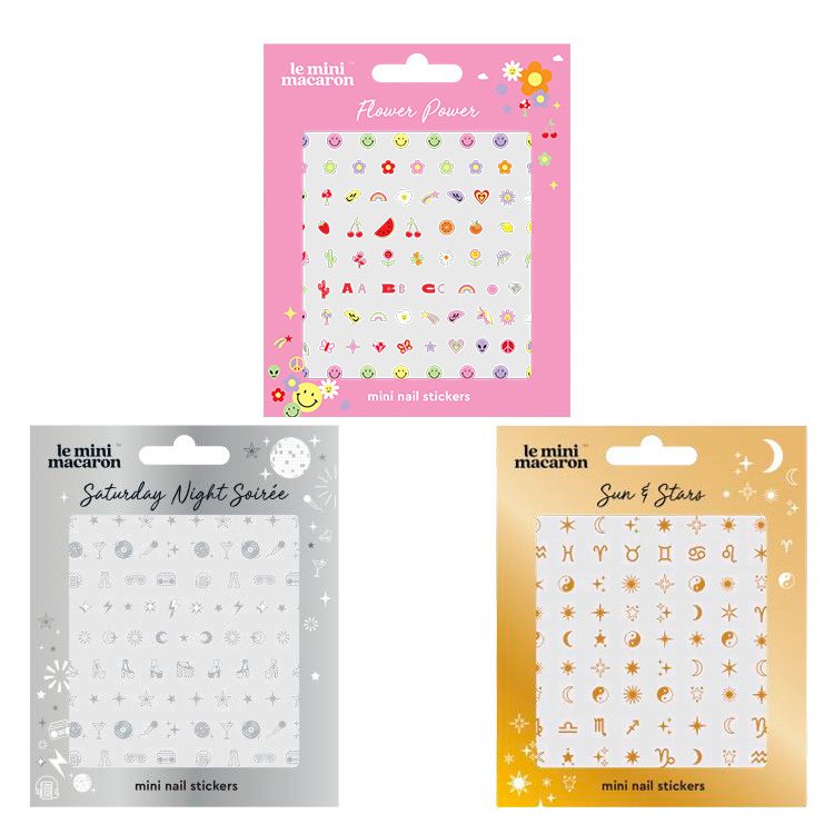 Le Mini Macaron Mini Nail Art Stickers Party Pack