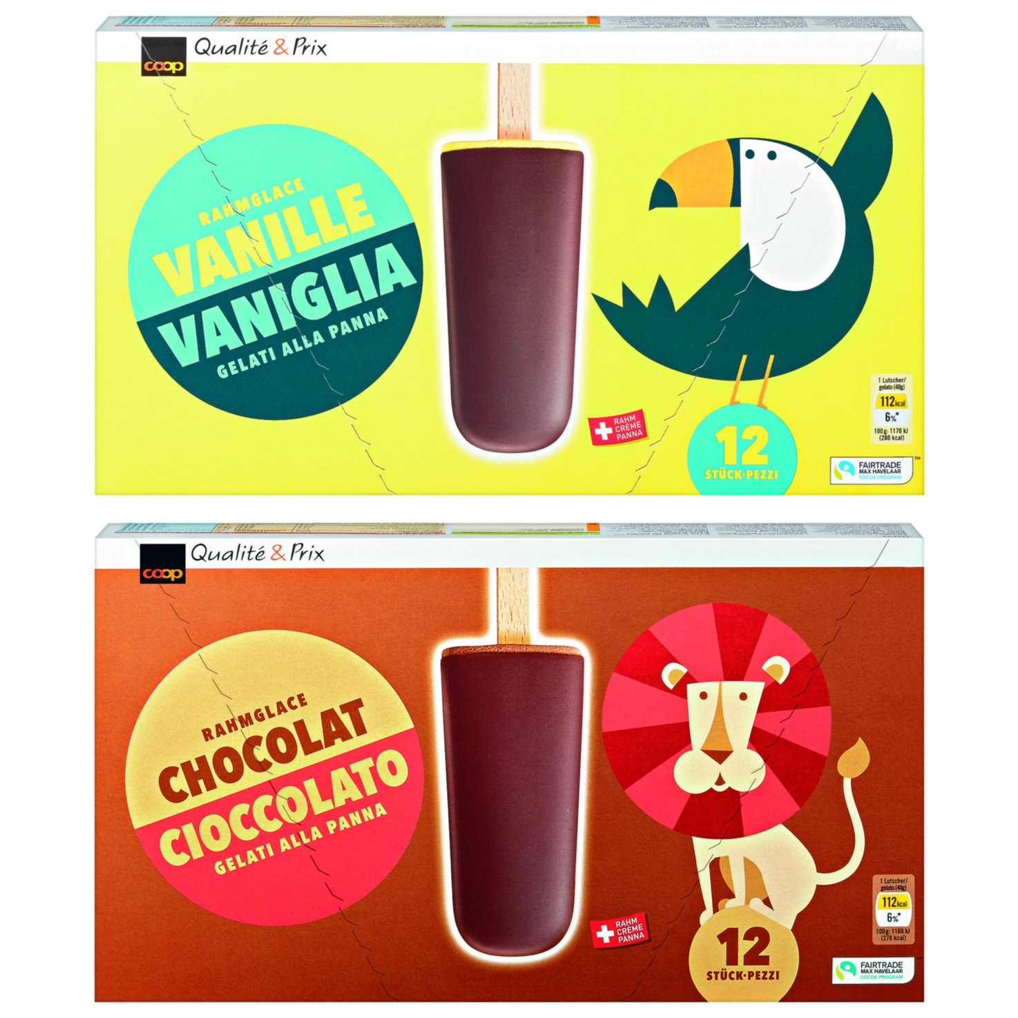 Stielglace Vanille & Chocolat 2x684ml