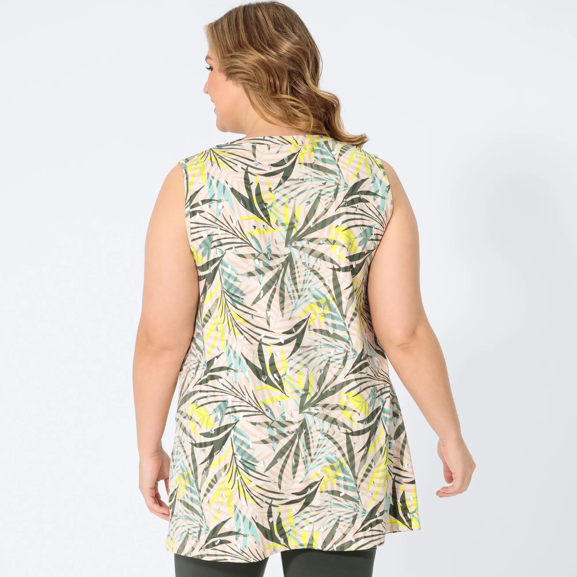 Damen-Top mit Allover-Print, große Größen