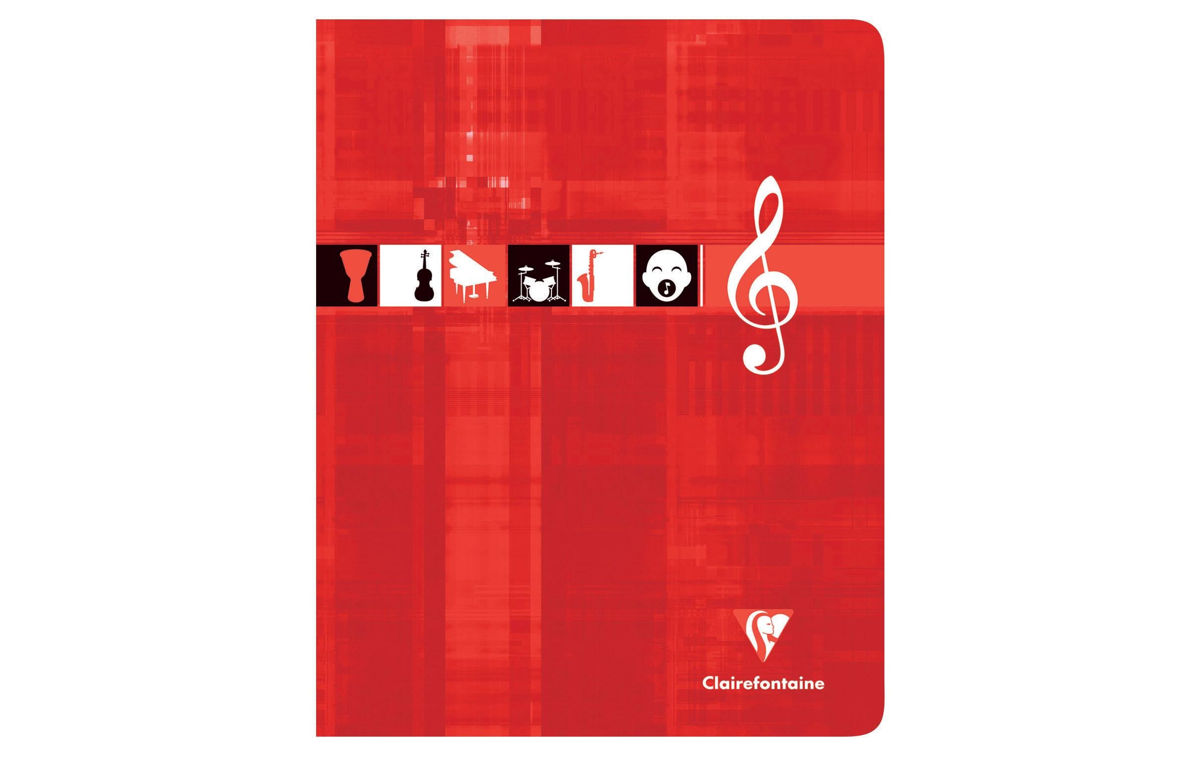 Notenheft Notenheft 28 Blatt, 17x22 cm, assortiert, 10 StückMusikheft, Querformat