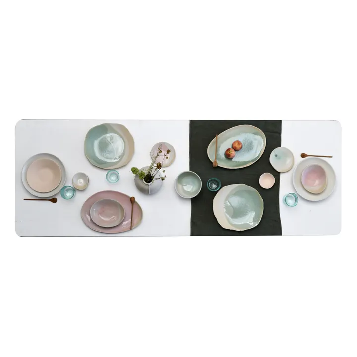 Jars Céramistes Mini plat ovale Wabi | Vert