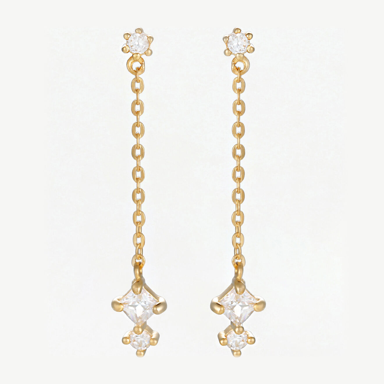 By Colette Boucles d'oreilles Firgas Zirconium or jaune