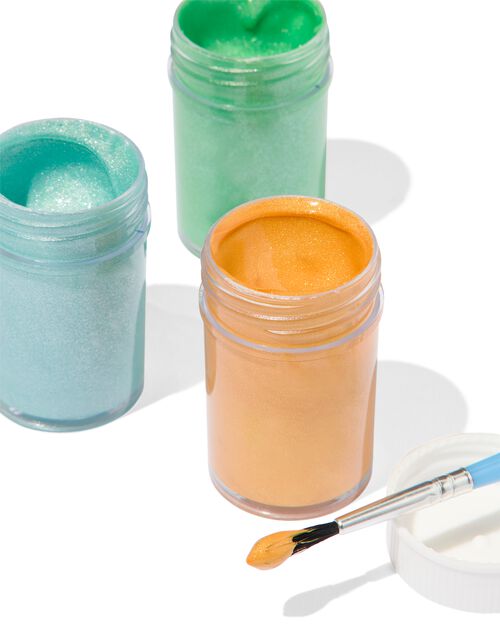 6 pots de gouache métallisée