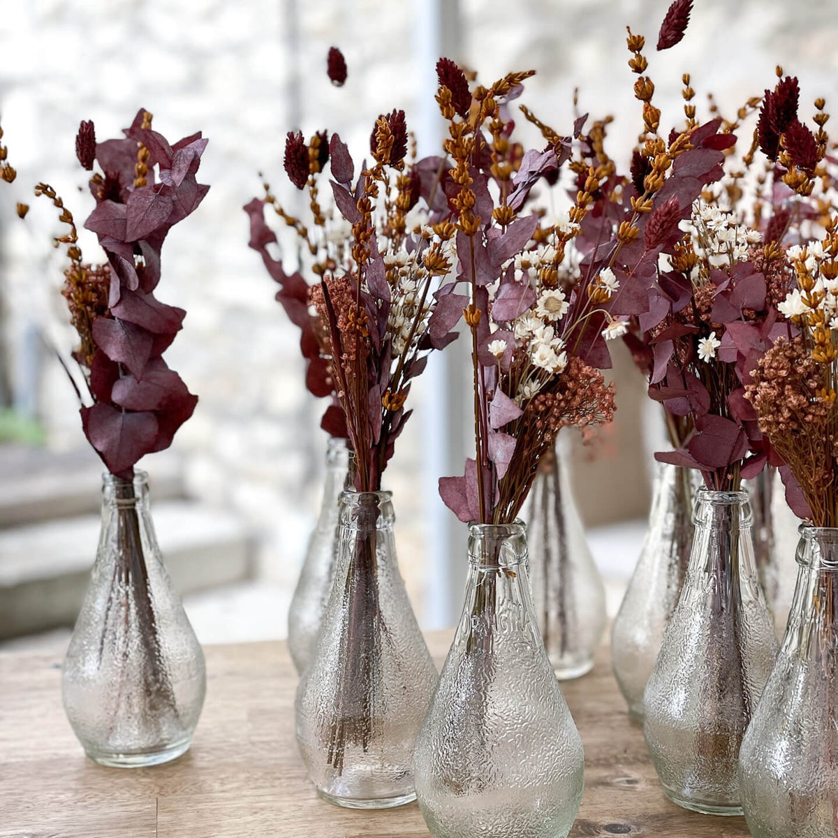 Gedroogde bloemenboeket Mini Eucalyptus Indian Summer - 4 stuks