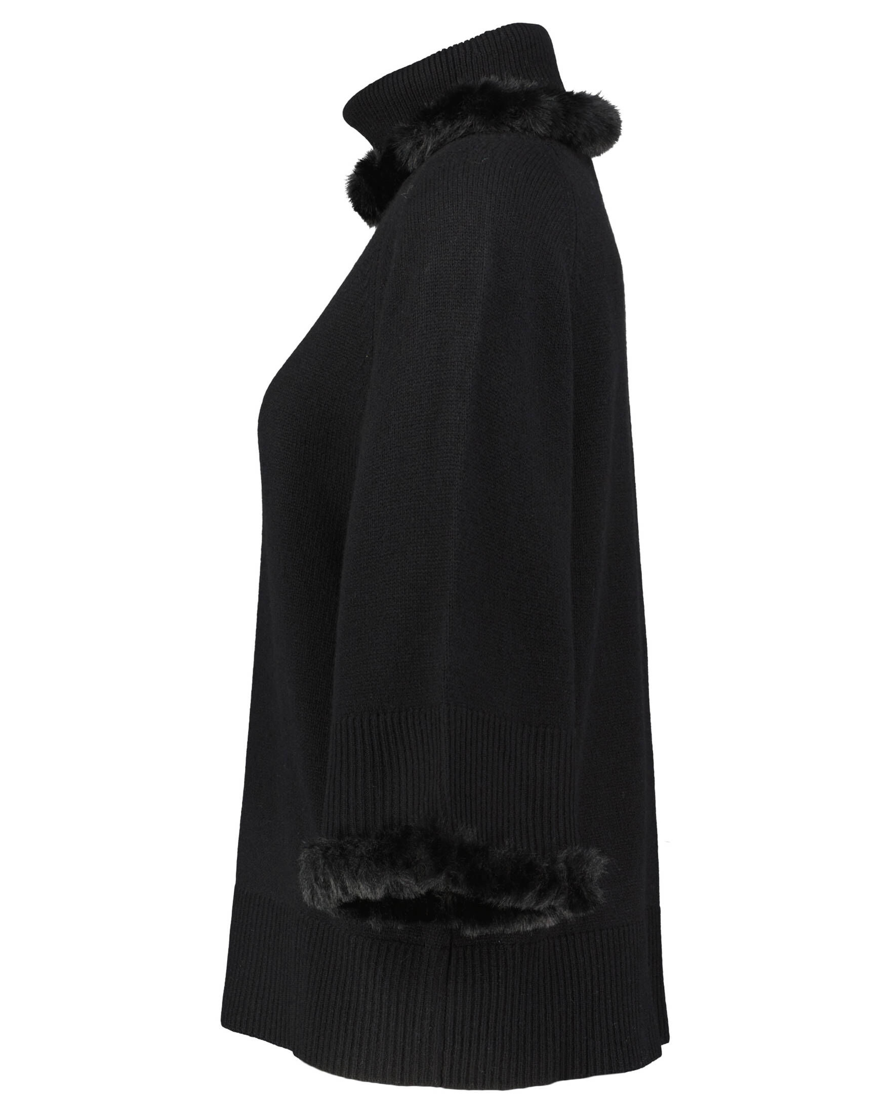 Princess goes Hollywood| Damen Rollkragenpullover aus Wolle 3/4-Ärmel