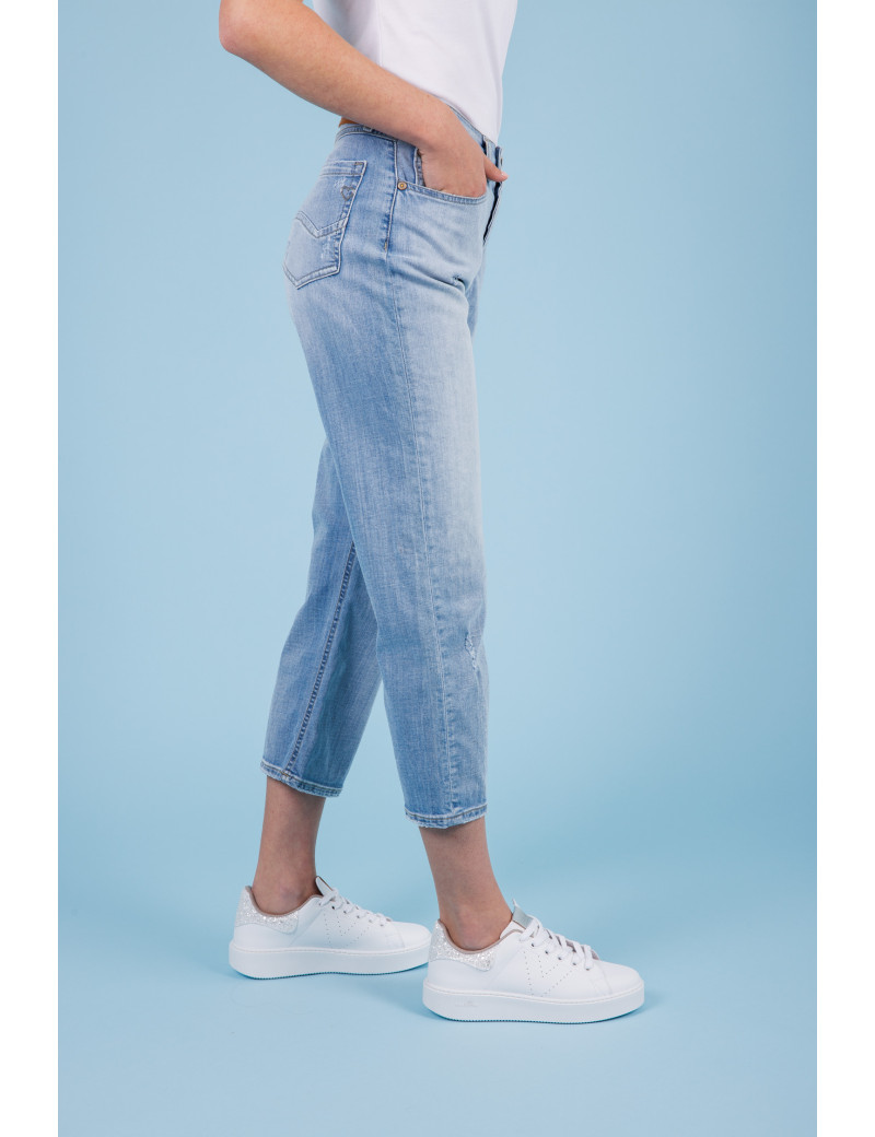 PLEASE JEAN DROIT  DENIM BOYFIT CLAIR