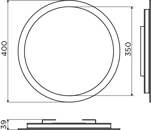 Clou Look at Me ronde spiegel met satijnrand en LED-verlichting 40cm wit mat