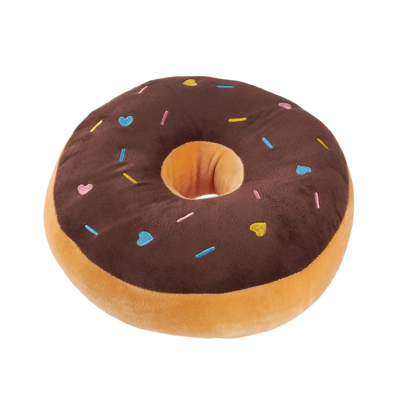 Kissen Donut, braun, 31 cm