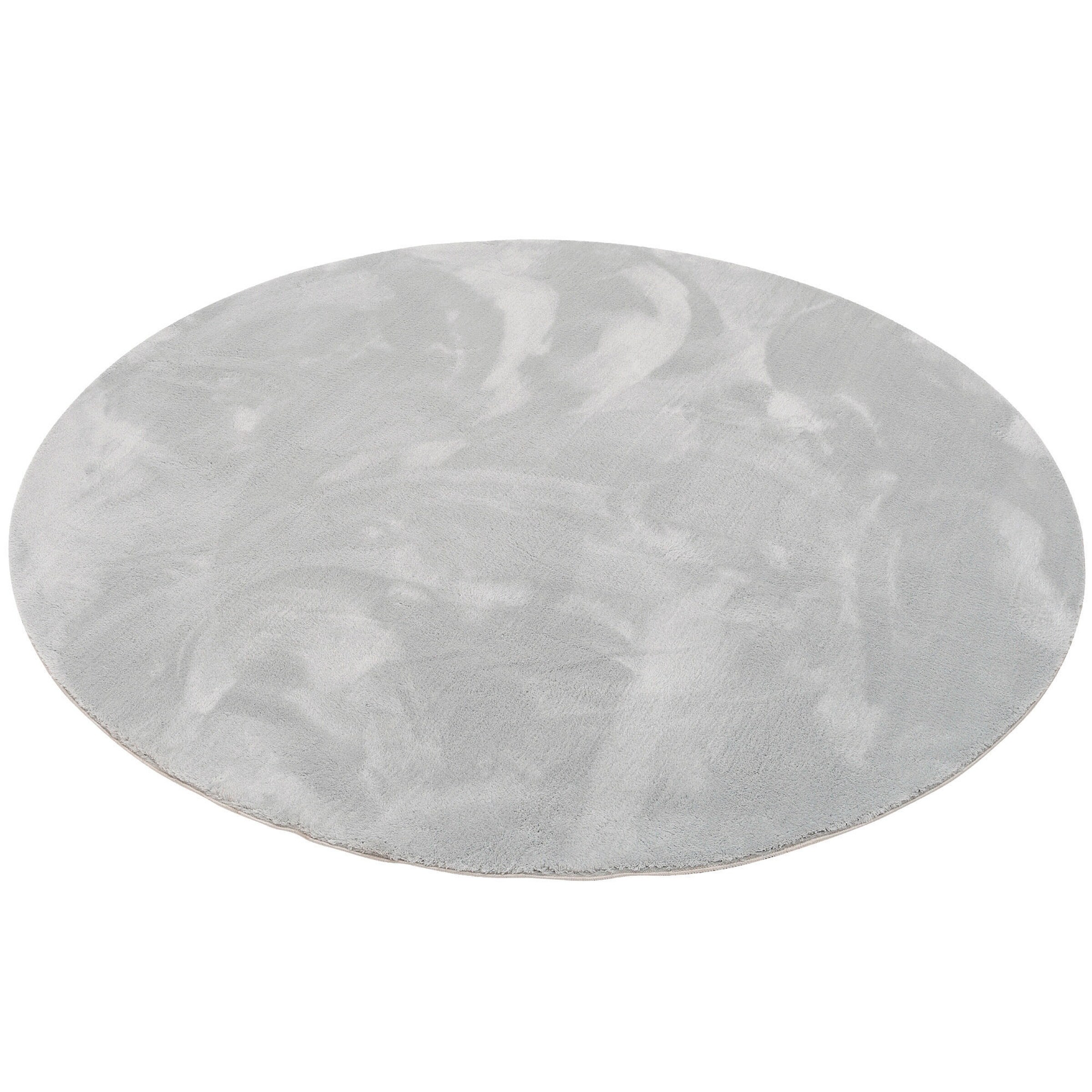 Pergamon Kinder Super Soft Fellteppich Pearl Kids Rund Grau
